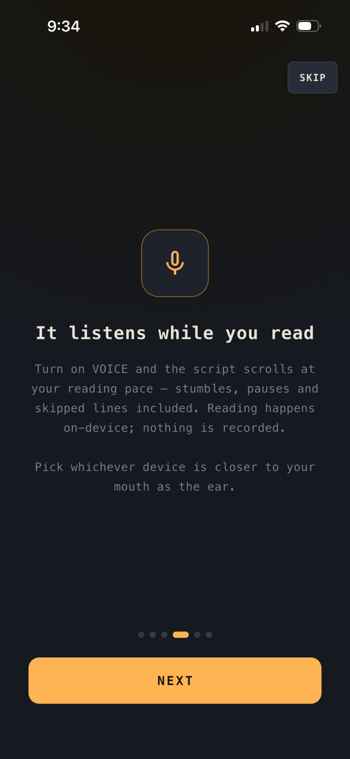 Voice scroll — OffScript