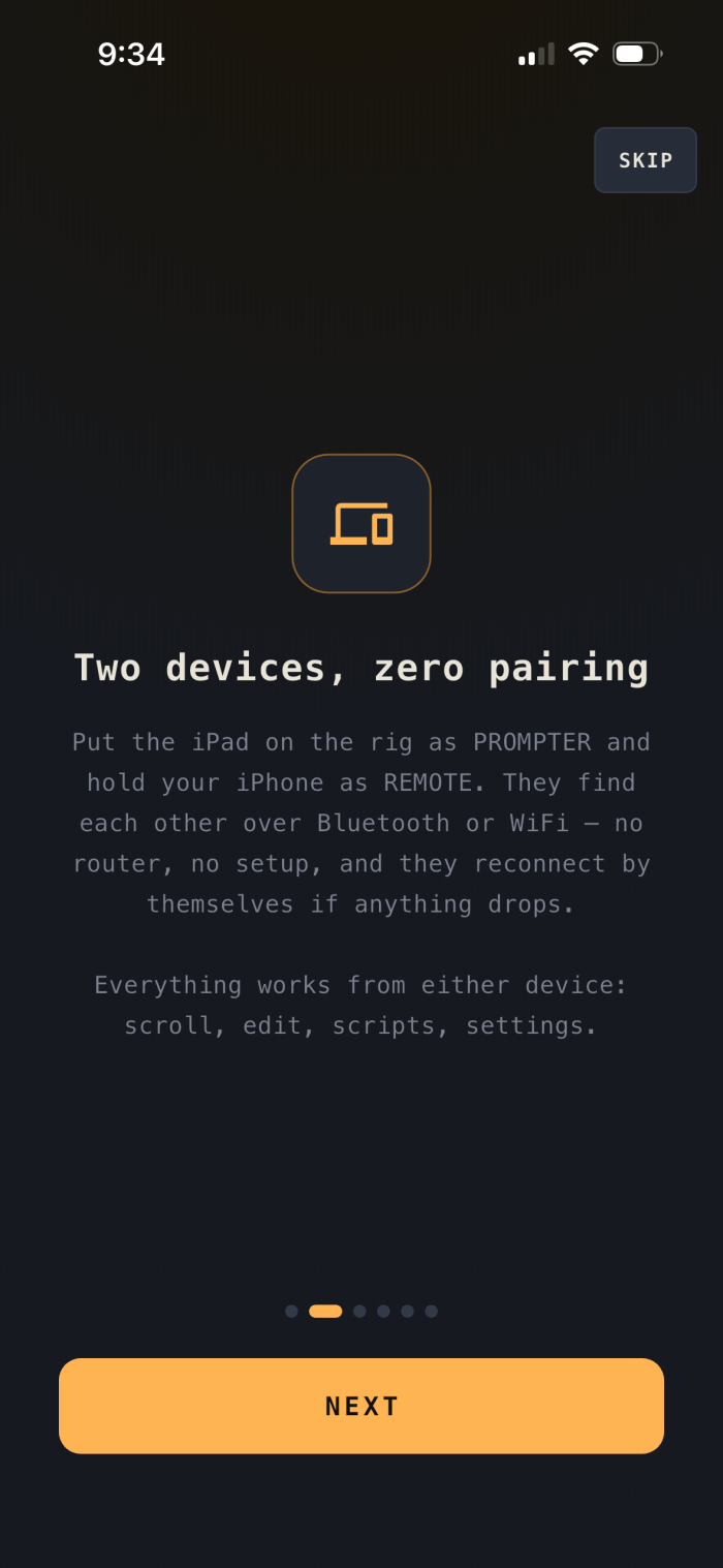 Two devices, zero pairing — OffScript